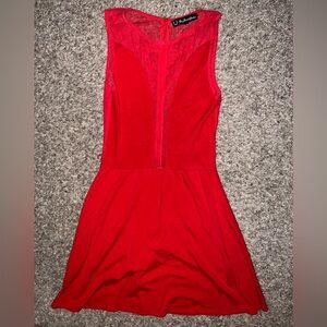 For Love And Lemons Red Mesh Dress small Valentine’s Day